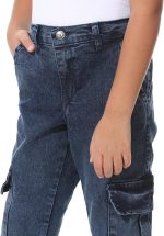 ⁦بنطلون جينز فضفاض بأزرار للإغلاق للأولاد من اندورا⁩ - الصورة ⁦4⁩