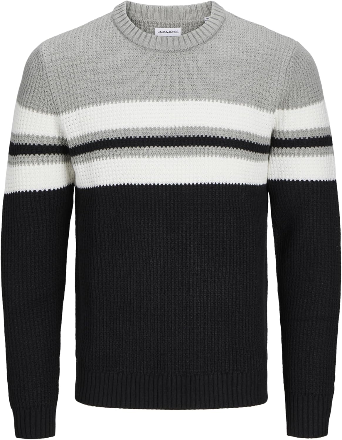 81MNQw2SoRL._AC_SL1500_.jpg بلوفر ساندر منسوج برقبة دائرية ضيقة للرجال من جاك اند جونز