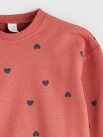 ⁦سويت شيرت مطبوع برقبة دائرية ضيقة وأكمام طويلة للبنات من ال سي وايكيكي، قطعتين⁩ - الصورة ⁦4⁩