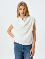 ⁦KOTON Womens BLOUSE SS JERSEY (pack of 1)⁩ - الصورة ⁦4⁩