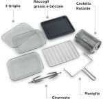 ⁦قلاية هوائية وميكروويف بتصميم عتيق بقدرة 1400 وات 2 في 1 سعة 16 لتر من اريتي، تشمل اكسسوارات، مع تايمر 60 دقيقة، زجاج مزدوج، بيج، 4632 (من ديلونجي جروب)⁩ - الصورة ⁦5⁩