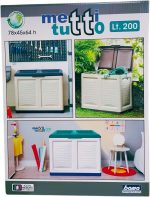 ⁦Bama Large Storage Container - 200L, Multi-Color, Wheeled (Made in Italy⁩ - الصورة ⁦4⁩