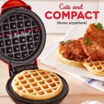 ⁦Waffle Maker Machine - Mini Iron for Home Use⁩ - الصورة ⁦7⁩