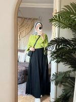 ⁦تنورة بليسي كلاسيكية للنساء، حزام خصر مطاطي عريض مريح، مقاس واحد يناسب الجميع⁩ - الصورة ⁦2⁩