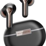 سماعات أذن لاسلكية SOUNDPEATS Capsule3 Pro قوية وهجينة مع خاصية إلغاء الضوضاء النشطة باللون الأسود/الذهبي