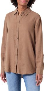 قميص من نسيج محبوك بأكمام طويلة للنساء لين من فيرو مودا