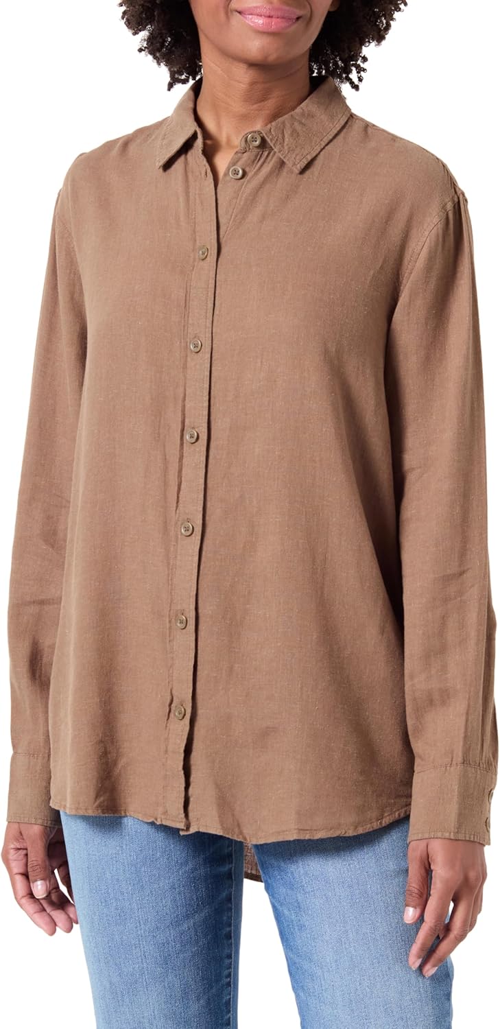 قميص من نسيج محبوك بأكمام طويلة للنساء لين من فيرو مودا