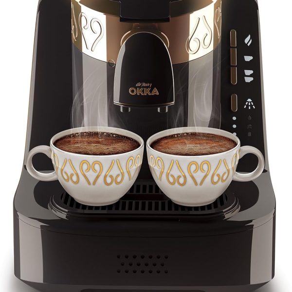 ماكينة تحضير القهوة التركي من اورزم أوكا - أسود/نحاسي- OK001