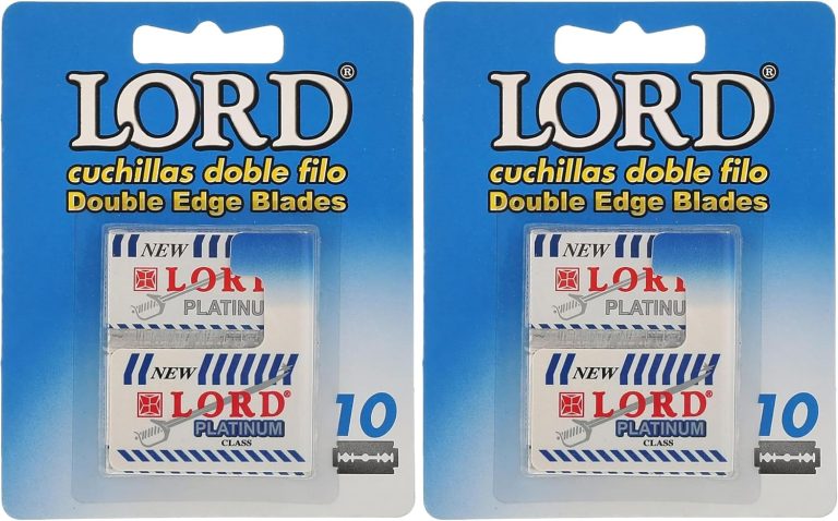 شفرات حلاقة بلاتينوم آمنة مزدوجة الحواف من لورد، 10 قطع (عبوتين)