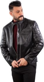 جاكيت جلد طبيعي للرجال