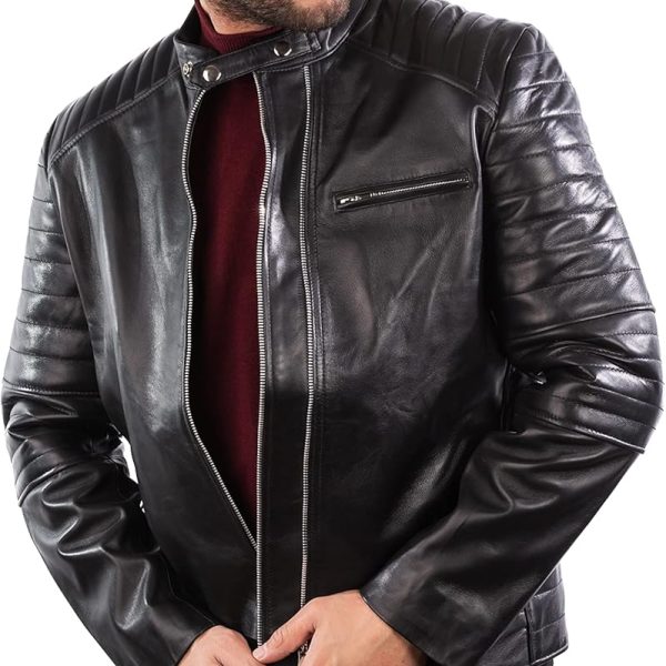 جاكيت جلد طبيعي للرجال