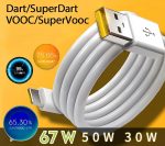 ⁦كابل شحن سوبر دارت/سوبر فوك/سوبر فوك؛ كابل محمول سريع جدا (أبيض 6.5 أمبير (67 وات))⁩ - الصورة ⁦7⁩