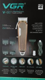 ⁦ماكينة حلاقة وتشذيب الشعر كهربائية وقابلة للتعديل للرجال من في جي ار 2021، V-667⁩ - الصورة ⁦3⁩