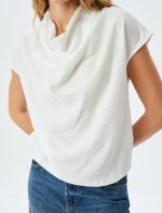 ⁦KOTON Womens BLOUSE SS JERSEY (pack of 1)⁩ - الصورة ⁦6⁩