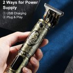 ⁦ماكينة حلاقة الشعر في جي ار الكهربائية للرجال لقص مع امشاط توجيه وشاشة LCD قابلة للتعديل بدون اسلاك كهربائية للمبتدئين والمحترفين صالونات التجميل وتشذيب الشعر.⁩ - الصورة ⁦7⁩