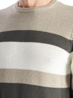 ⁦سترة تريكو رجالي بياقة دائرية وأكمام طويلة، ملابس صوف منسوجة بكتل الألوان من ال سي وايكيكي⁩ - الصورة ⁦4⁩