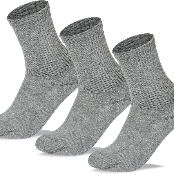 Sam Socks Kids Set of 3 Long School Plain Socks Grey size 30-33 EU