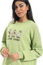 ⁦Andora Womens Pullover Sweater Printed Long Sleeves Hoodie⁩ - الصورة ⁦4⁩