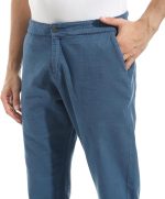 ⁦بنطلون كتان بقصة عادية وسوستة وأزرار للرجال من اندورا⁩ - الصورة ⁦4⁩