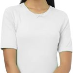 Dahab Womens Underwear Half Sleeves Undershirt Round Neck