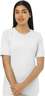 Dahab Womens Underwear Half Sleeves Undershirt Round Neck