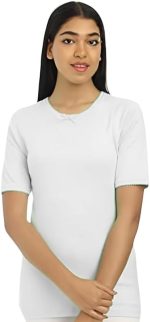 ⁦Dahab Womens Underwear Half Sleeves Undershirt Round Neck⁩ - الصورة ⁦2⁩