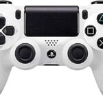 Wireless Controller for PS-4, Compatible for Play4/Slim/Pro Console, 6-Axis Dual Vibration Motor Gamepad with Enhanced Joystick/Audio/Touch pad/800mAh Battery,Black (White)