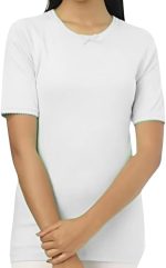 ⁦Dahab Womens Underwear Half Sleeves Undershirt Round Neck⁩ - الصورة ⁦3⁩