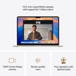 ⁦ماك بوك اير 2025 من آبل (مقاس 13 بوصة، شريحة آبل M4 بوحدة معالجة مركزية 10 أنوية ومعالج رسومات 8 أنوية، ذاكرة موحدة 16 جيجابايت، سعة 256 جيجابايت) - ستارلايت، لغة انكليزية⁩ - الصورة ⁦3⁩