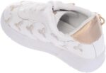 ⁦Express Kids Girl's Leather Walking and Outdoor Lace up Sneakers Embroidered with a gold chain on the side⁩ - الصورة ⁦2⁩