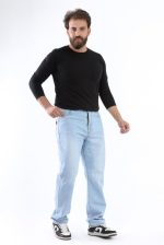 ⁦Men's Regular Light Blue Jeans⁩ - الصورة ⁦4⁩