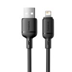 كابل قوي التحمل معتمد من آبل من باسيوس بطول 2 م وشحن سريع PD 20 وات 2.4 امبير USB إلى لايتنينج متين لنقل الطاقة والبيانات 480 ميجابت/ث لأجهزة آيفون 14 برو ماكس، 13، 12، 11، 8 بلس، 7، X واي باد، أسود