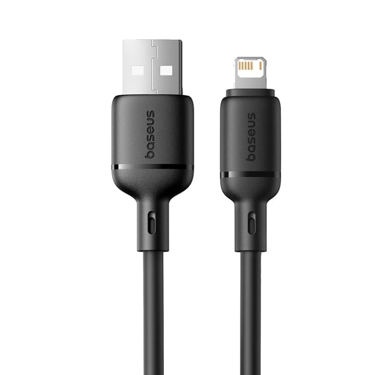 كابل قوي التحمل معتمد من آبل من باسيوس بطول 2 م وشحن سريع PD 20 وات 2.4 امبير USB إلى لايتنينج متين لنقل الطاقة والبيانات 480 ميجابت/ث لأجهزة آيفون 14 برو ماكس، 13، 12، 11، 8 بلس، 7، X واي باد، أسود
