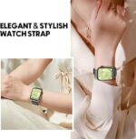 ⁦سوار ساعة معدني بديل وعصري قابل للتعديل من Next Store متوافق مع Huawei Watch Fit 4 ، تصميم ميلانو شبكي مغناطيسي من الفولاذ المقاوم للصدأ للرجال والنساء.⁩ - الصورة ⁦5⁩