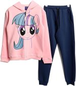 سويت شيرت رياضي بغطاء للرأس وبنطلون رياضي من القطن مطبوع عليه عبارة «What's new Pony» - الصورة 2