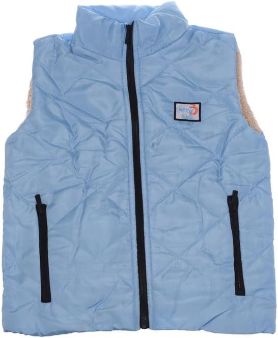 Boy'S Waterproof Vest With A Hood, Zippered Pockets, And A Fleece Lining