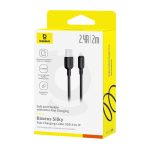 كابل قوي التحمل معتمد من آبل من باسيوس بطول 2 م وشحن سريع PD 20 وات 2.4 امبير USB إلى لايتنينج متين لنقل الطاقة والبيانات 480 ميجابت/ث لأجهزة آيفون 14 برو ماكس، 13، 12، 11، 8 بلس، 7، X واي باد، أسود - الصورة 4