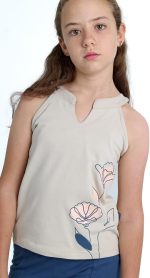 ⁦junior Baby Girls Printed Sleeveless Set (T-Shirt & Pant) Bathrobe⁩ - الصورة ⁦3⁩