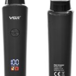 ماكينة حلاقة دقيقة للرجال من في جي ار ، V - 937 مع شاشة ال اي دي شفرة مقطوعة بشكل قريب شحن USB تشغيل سلكي ولاسلكي | 3 اكسسوارات امشاط توجيه للراحة واختيار التصفيف (اسود)، في-937