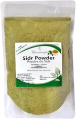 Yauvanya Sidr(Ziziphus jujuba) Powder | 100% Natural Mild Hair Cleanser | Sidr(Ber) Leaves Powder for Haircare - 100gms | Qasil Powder