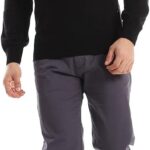 Andora mens Long Sleeve Knitted Zipper Closure Pullover Sweater (pack of 1)