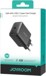 شاحن طراز JR-TCG13 بقوة 45 وات بتقنية GaN بمنفذ USB نوع C من جوي رووم، أسود - الصورة 7