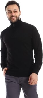 Andora mens Long Sleeve Knitted Zipper Closure Pullover Sweater (pack of 1) - الصورة 3