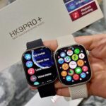 ⁦HK9PRO+ ساعة ذكية سلسلة HK9 برو بلس، شاشة AMOLED، سوار 45 ملم، اللغة العربية، الرد على المكالمات، تقنية NFC، وضع الرياضة (تيتانيوم)⁩ - الصورة ⁦2⁩