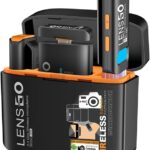 LENSGO 528C Dual Wireless Microphone System – Camera & USB-C Compatible – Noise Reduction, Real-Time Monitoring, Plug & Play