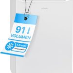 Bomann Freezer with 91 L Net Capacity, Small Freezer with Acoustic Door Warning Signal, Mini Fridg with Quick Freeze Function and 4 Star Marking, Door Hinge Changeable, GS 7243 White [Energy Class E]
