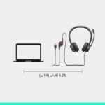 ⁦سماعات رأس USB للكمبيوتر من لوجيتك H390 - اسود، سلكي⁩ - الصورة ⁦8⁩