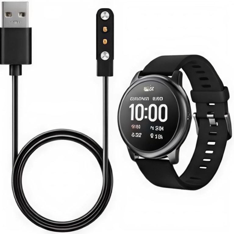 Top Prime Magnetic Charging Cable for Smartwatches, Compatible with OSW-16, OSW-16P, OSW-22N, 4mm Charging Port, Black