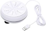 غسالة ملابس توربين دوارة 2 في 1 من كويوكس، غسالة صغيرة محمولة مع كابل USB للاستخدام الشخصي، مريحة ومناسبة للسفر والمنزل ورحلات العمل