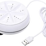 غسالة ملابس توربين دوارة 2 في 1 من كويوكس، غسالة صغيرة محمولة مع كابل USB للاستخدام الشخصي، مريحة ومناسبة للسفر والمنزل ورحلات العمل